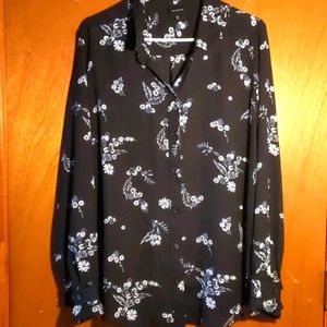 Plus size floral blouse